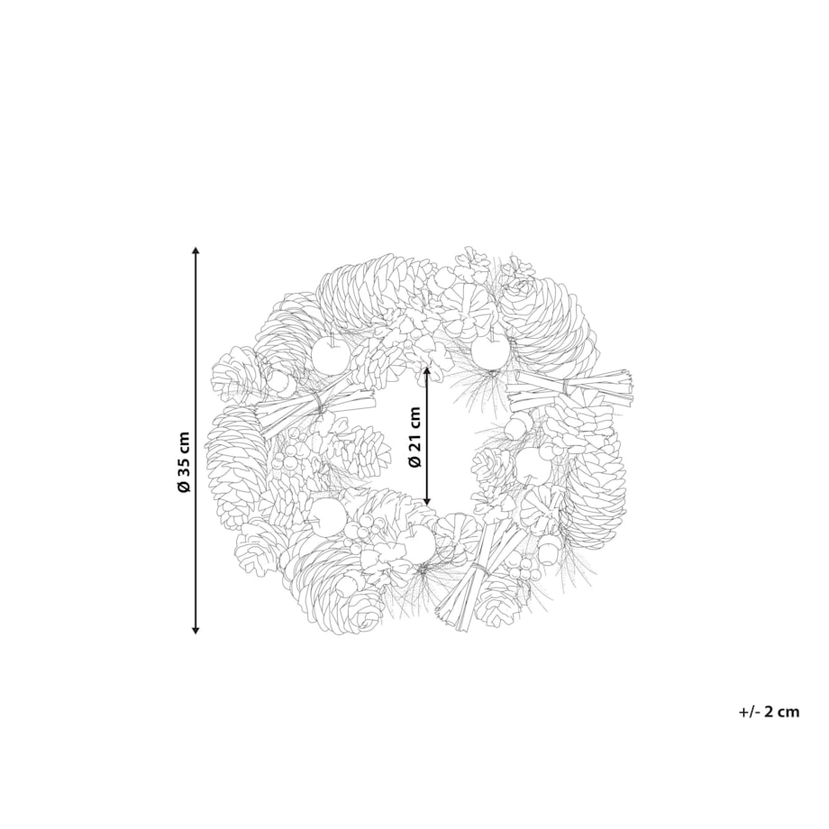 Wianek świąteczny 35 cm zielony NURMES