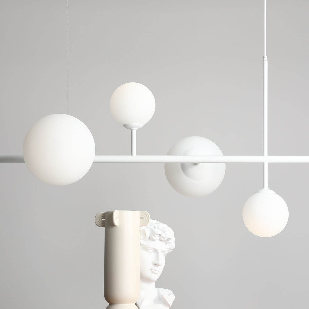 Molekułowa lampa wisząca Dione 1092K_2 Aldex nad stół balls biały