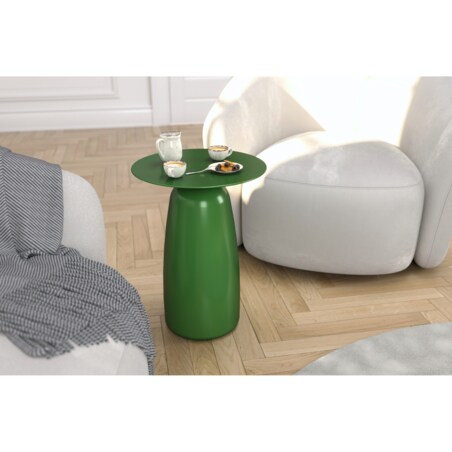 Stolik drewniany różne kolory Baobab 44, kolor groszkowa zieleń