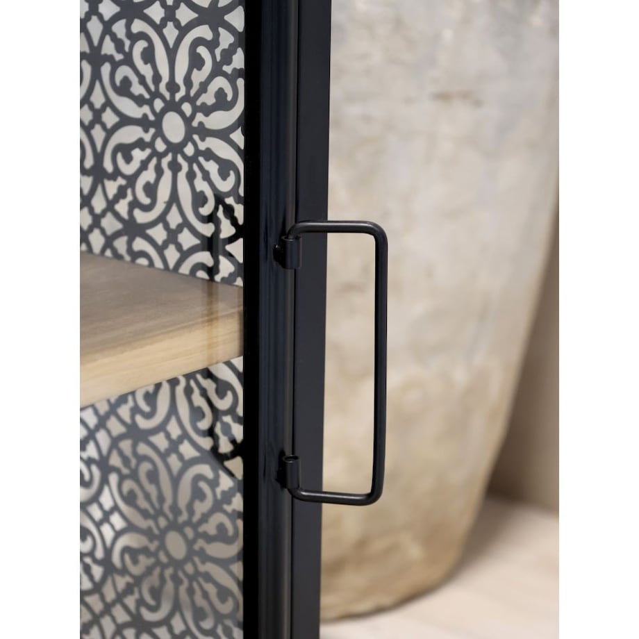 Szafka nocna ażurowa czarna Venice