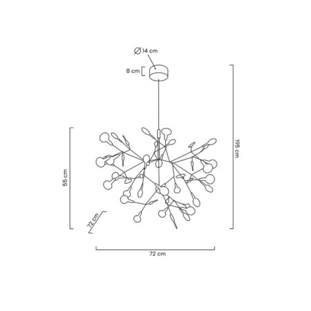 Wisząca lampa Flora MSE010100204 nowoczesna LED 22,5W czarna