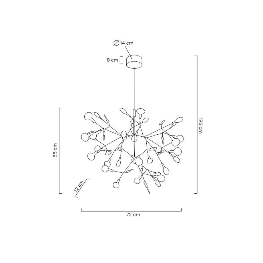 Wisząca lampa Flora MSE010100204 nowoczesna LED 22,5W czarna