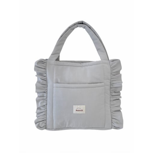 Torba shoper z falbanką grey