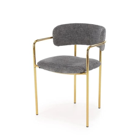 Krzesło tapicerowane K537 szare/złote