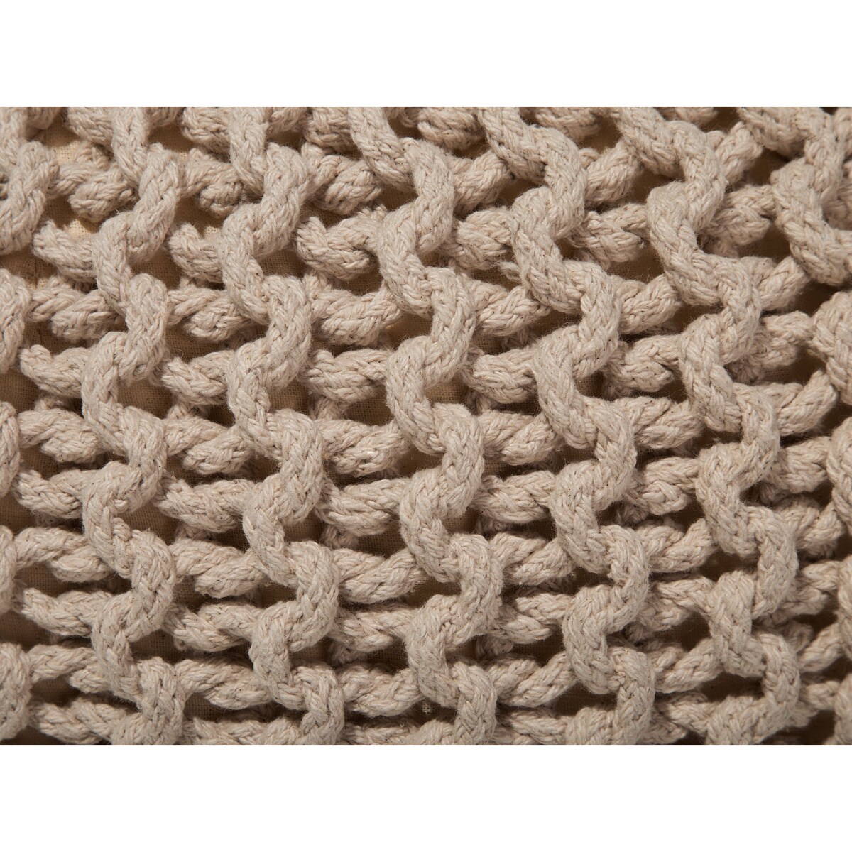 Puf 40 x 25 cm beżowy CONRAD