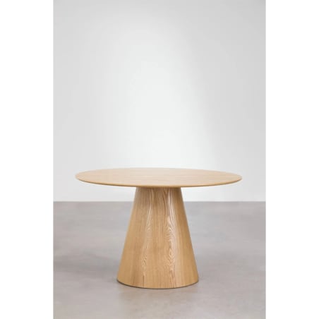 Okrągły stół jadalniany z drewna Ø120 cm Aura naturalny