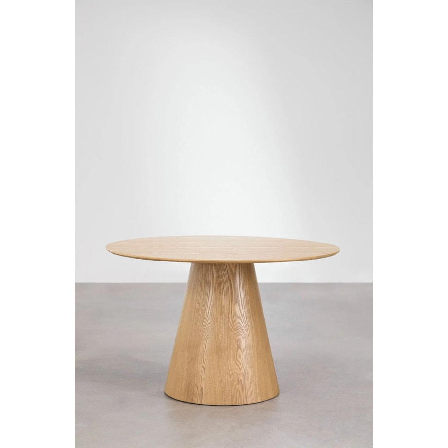 Okrągły stół jadalniany z drewna Ø120 cm Aura naturalny