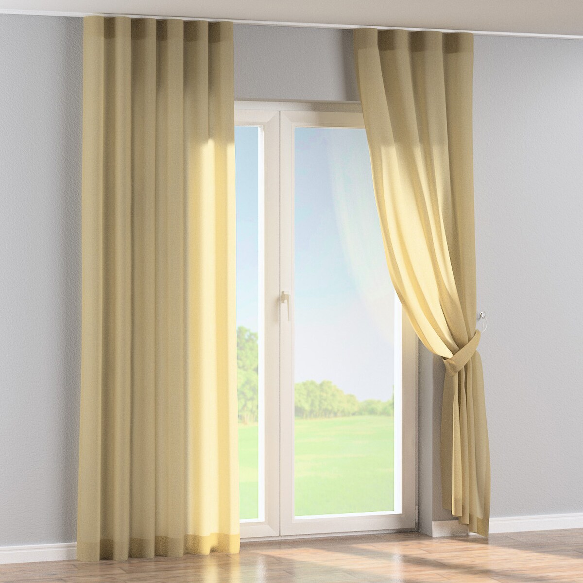 Zasłona na taśmie wave 130x245 jasny beż