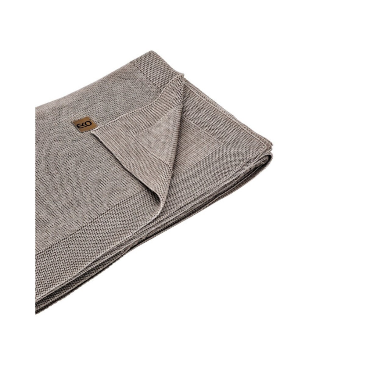 Koc dzianinowy z wełny MERINO 150x200 cm – FLORENCE TAUPE