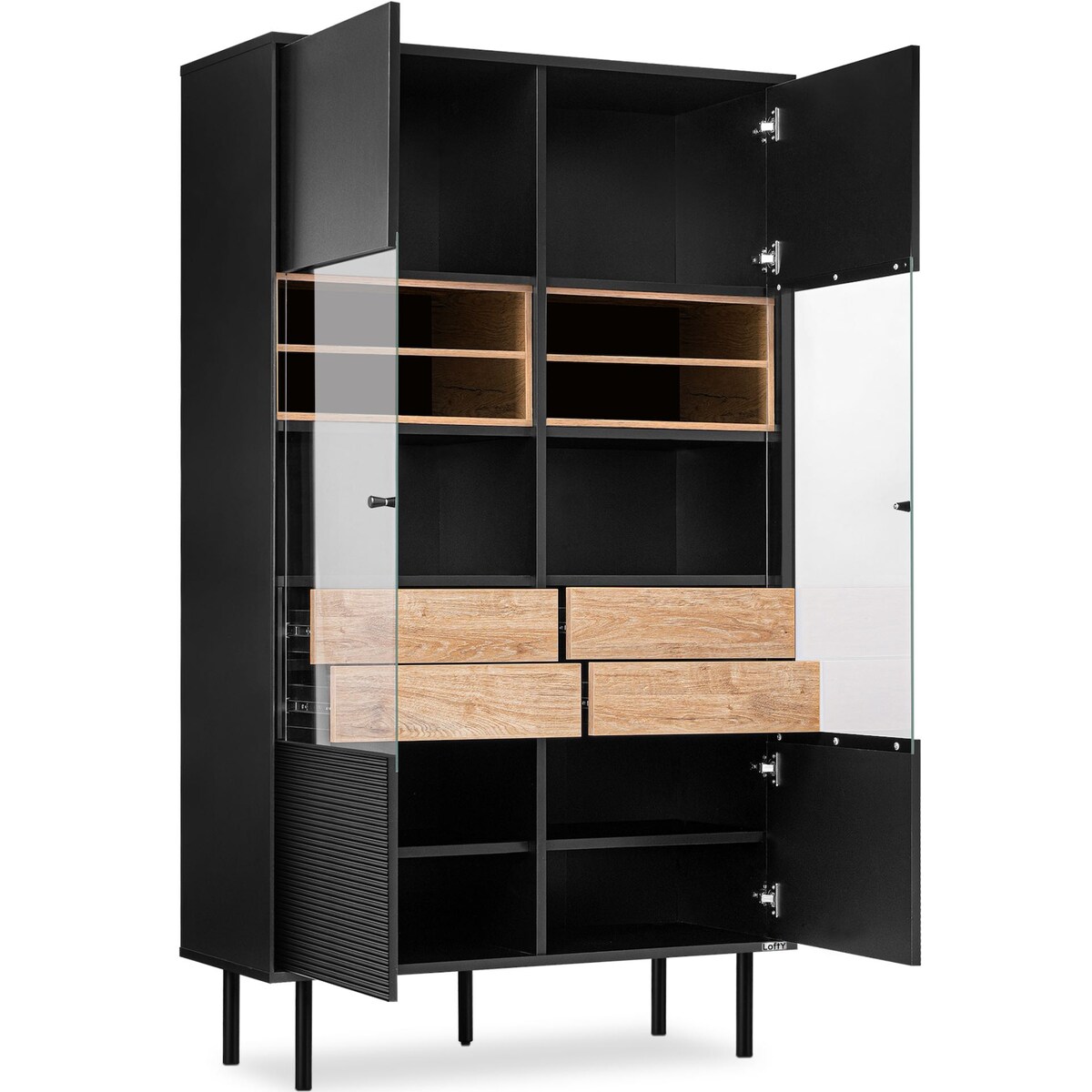KONSIMO LOFTY Dwudrzwiowa witryna w stylu loft