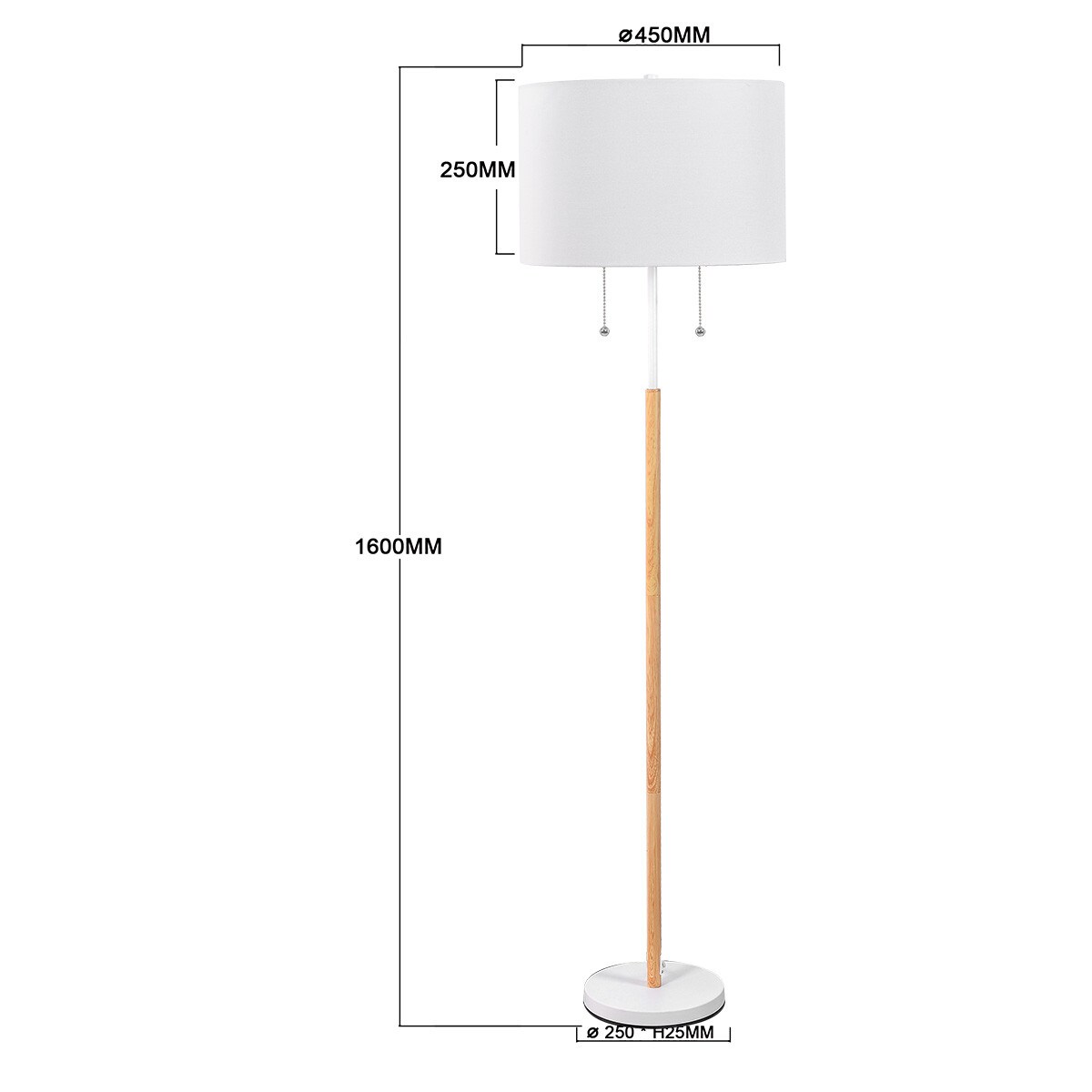 Lampa stojąca Light Prestige Fogo biały 2 x E27 1 szt.