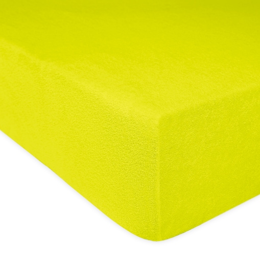 Prześcieradło frotte z gumką 140x200 kolor limonka