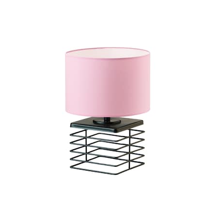 Lampka nocna na biurko lampa biurkowa druciana LED z abażurem walec LEVEL