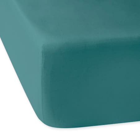 Prześcieradło satynowe z gumką 120x200 kolor Ciemny turkus