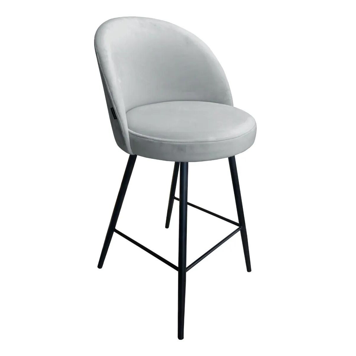 Hoker niski TANEW VELVET jasno szary