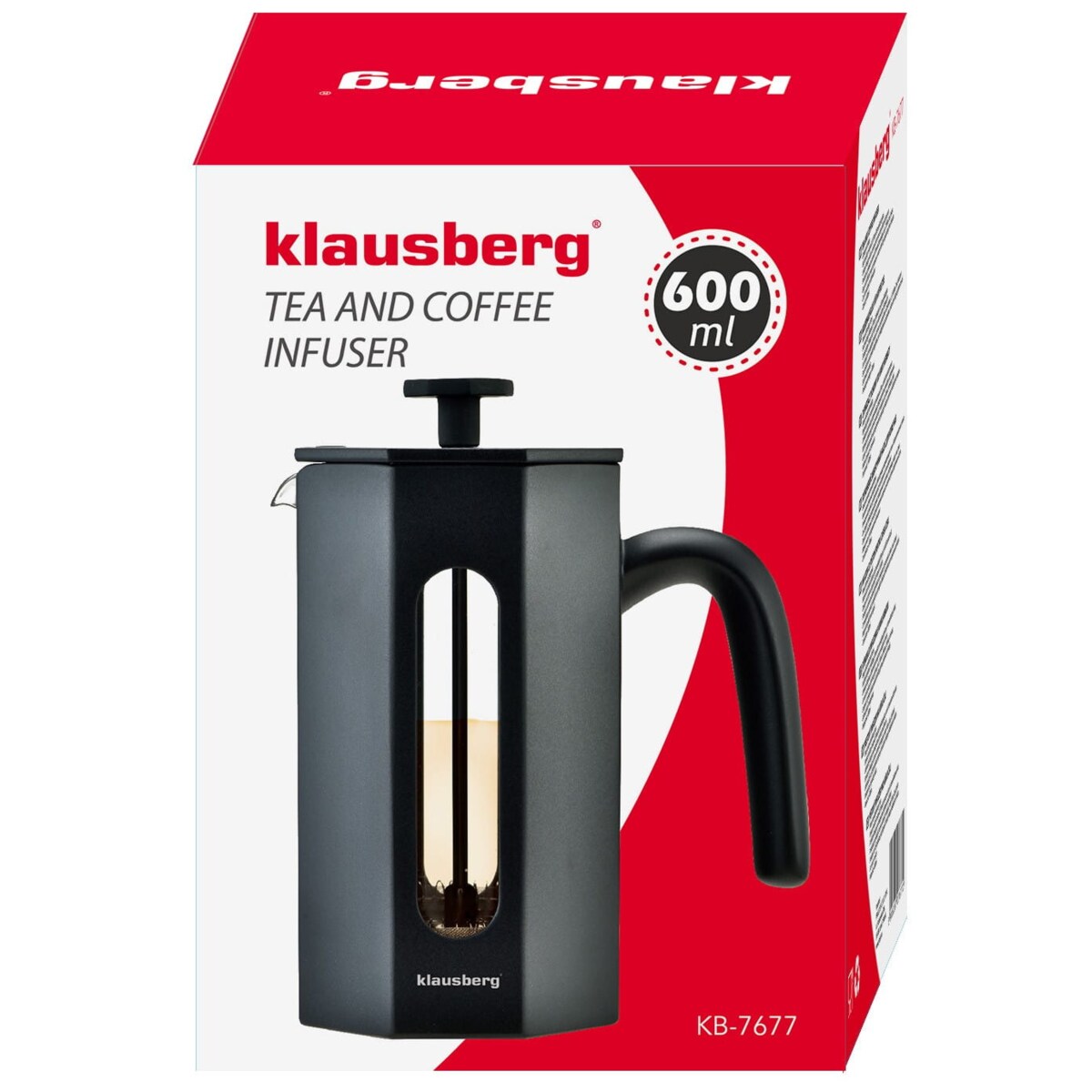Zaparzacz do kawy herbaty 0.80L French Press czarny KLAUSBERG