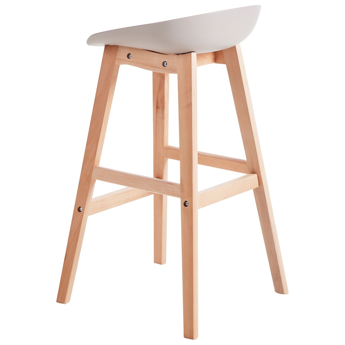 Zestaw 2 krzeseł barowych MICCO Beżowoszary