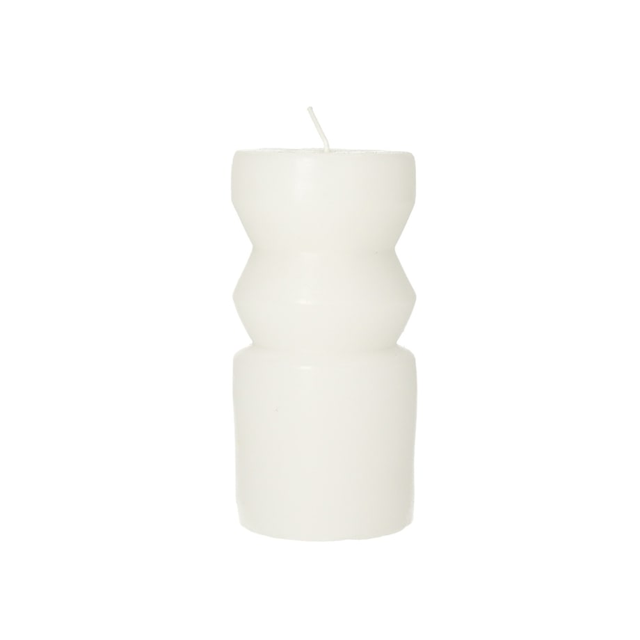 Świeca Cornelia 14cm white, 6,5 x 14 cm