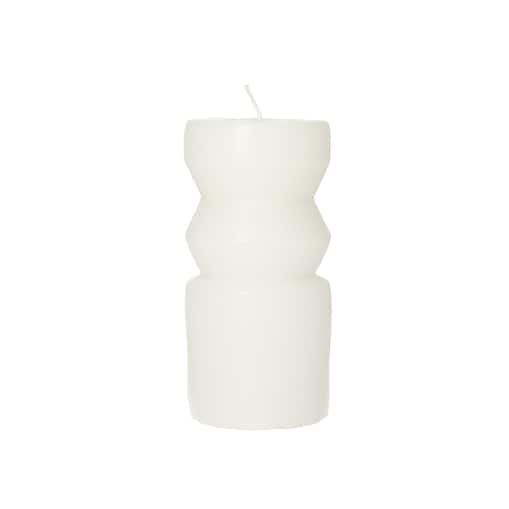 Świeca Cornelia 14cm white, 6,5 x 14 cm