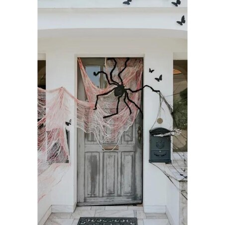 Materiał dekoracyjny z plamami krwi, biały, 0.72x9.8m