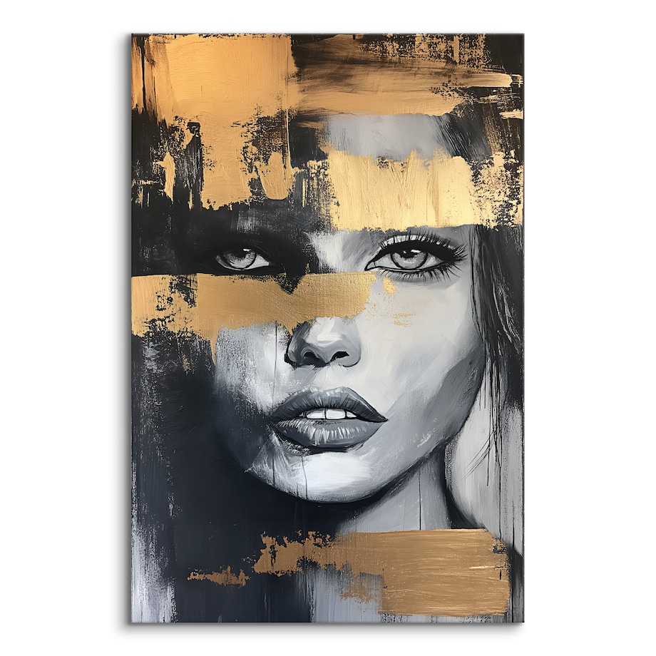 DUŻY OBRAZ NA PŁÓTNIE DO SALONU KOBIECY PORTRET GLAMOUR ABSTRAKCJA 50x70cm