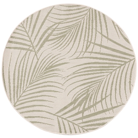 Dywan Lineo beige/jungle green 120cm, ⌀120 cm