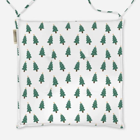 Poduszka świąteczna na krzesło - Choinki