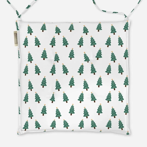 Poduszka świąteczna na krzesło - Choinki