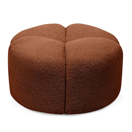 Pufa okrągła poczwórna 38x65x65 PALLADA bouclé miedziana