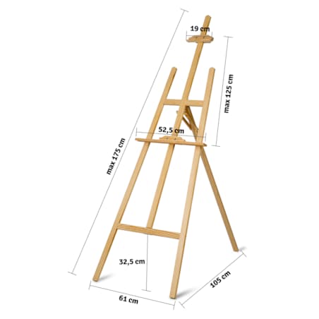 Sztaluga malarska drewniana studyjna plenerowa 175cm Massido
