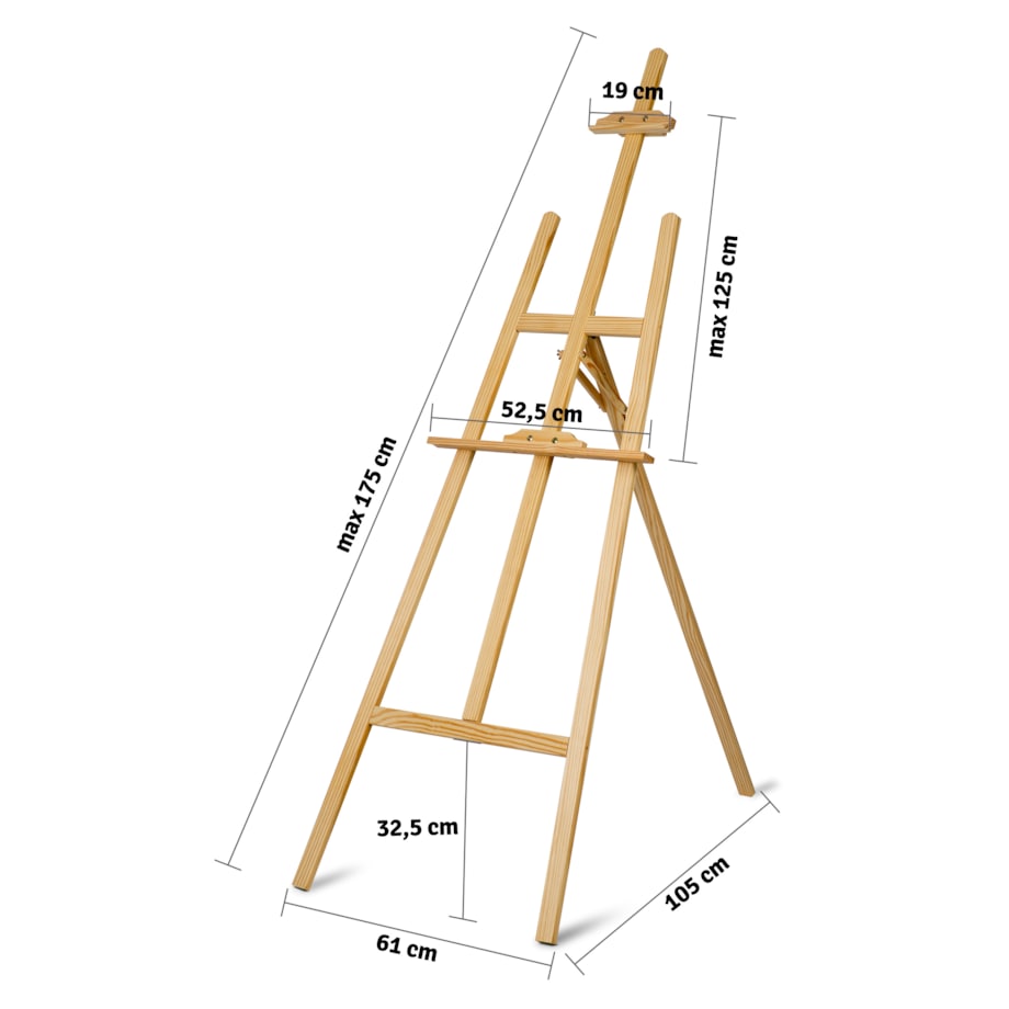Sztaluga malarska drewniana studyjna plenerowa 175cm Massido