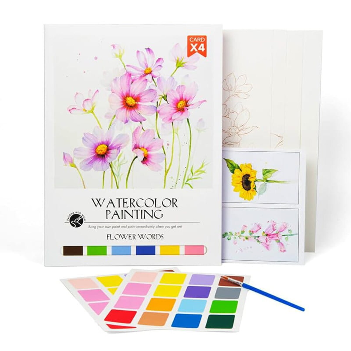 Malowanie akwarelą - Poezja kwiatów - 4 elementy