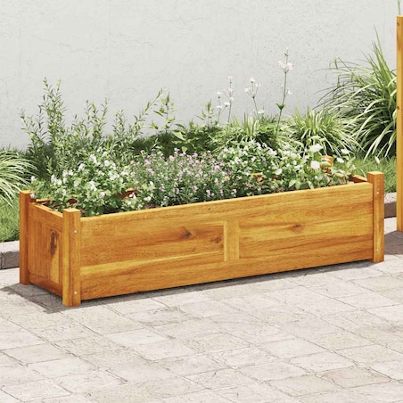vidaXL Podwyższona donica ogrodowa, drewno akacjowe, 100x30x25 cm