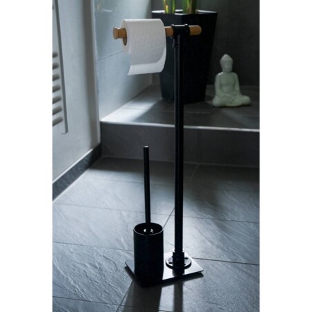 Metalowy stojak na papier toaletowy i szczotkę do wc FORLI, WENKO