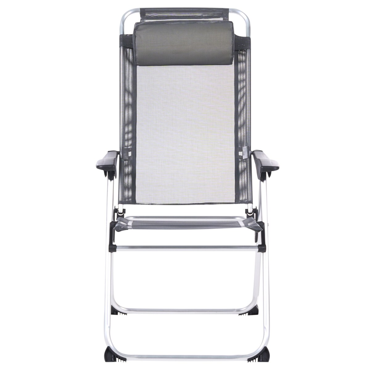 Zestaw 2 krzeseł ogrodowych ASINE Składane Metal Szary