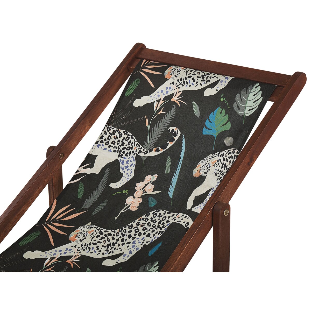 Zestaw 2 wymiennych tkanin do leżaków ogrodowych ANZIO/AVELLINO 113 x 44 cm Czarny