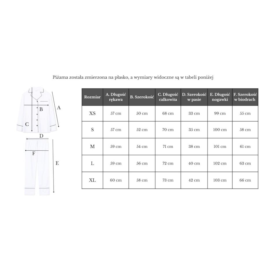 Piżama Eukaliptus długa M