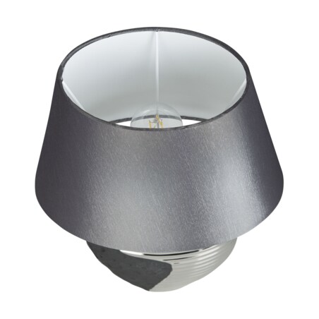 Lampka nocna porcelanowa czarno-srebrna ESLA