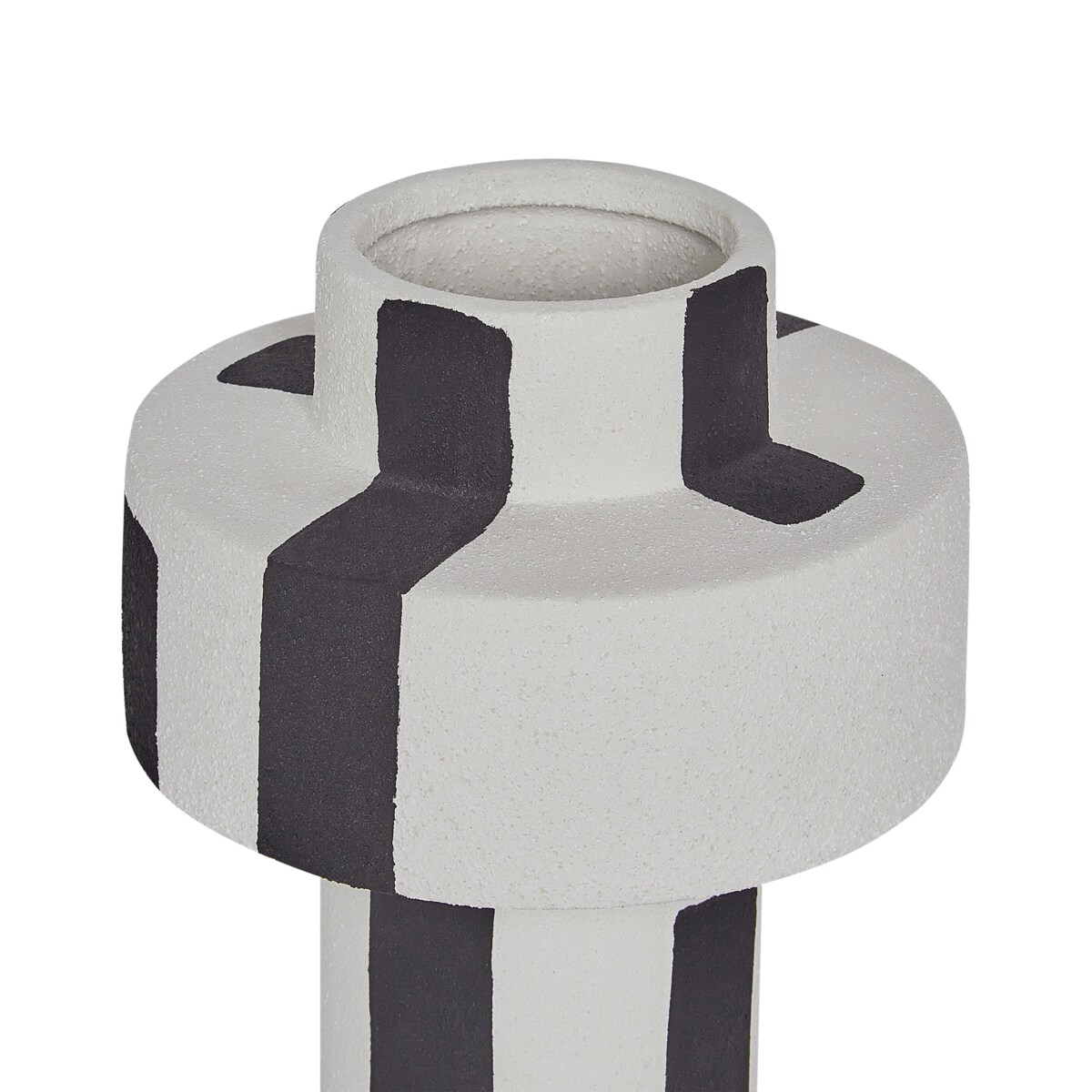 Kamionka Wazon na kwiaty 28 cm Biały Czarny ESCOLAR