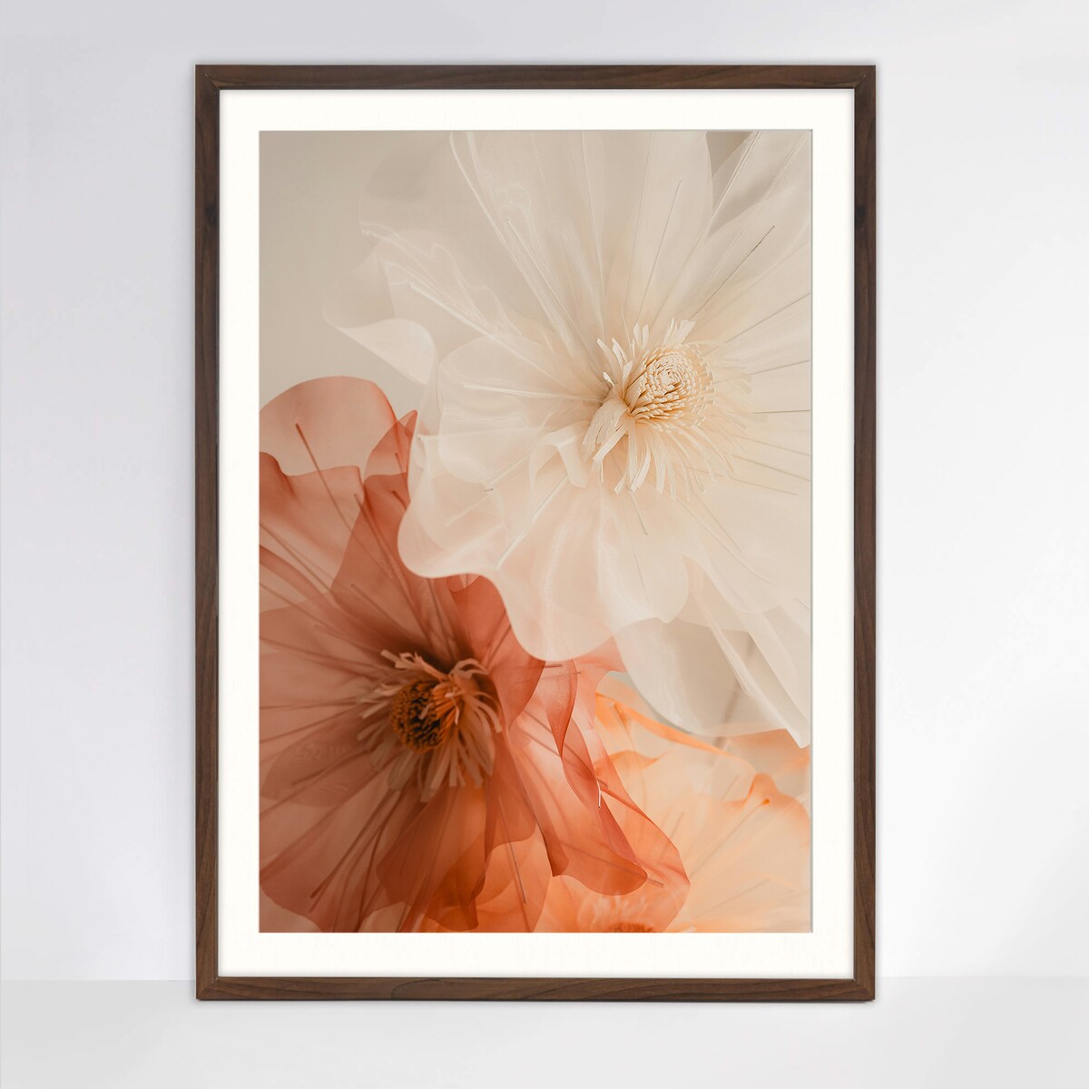 Ramka na zdjęcia z passe partout ramka 60x80 cm z okienkiem passe partout na zdjęcie 50x70 cm kolor brązowy FRAMAI®