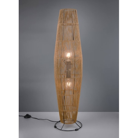 Ekologiczna lampa podłogowa Miki R41102026 RL Light papier brązowa