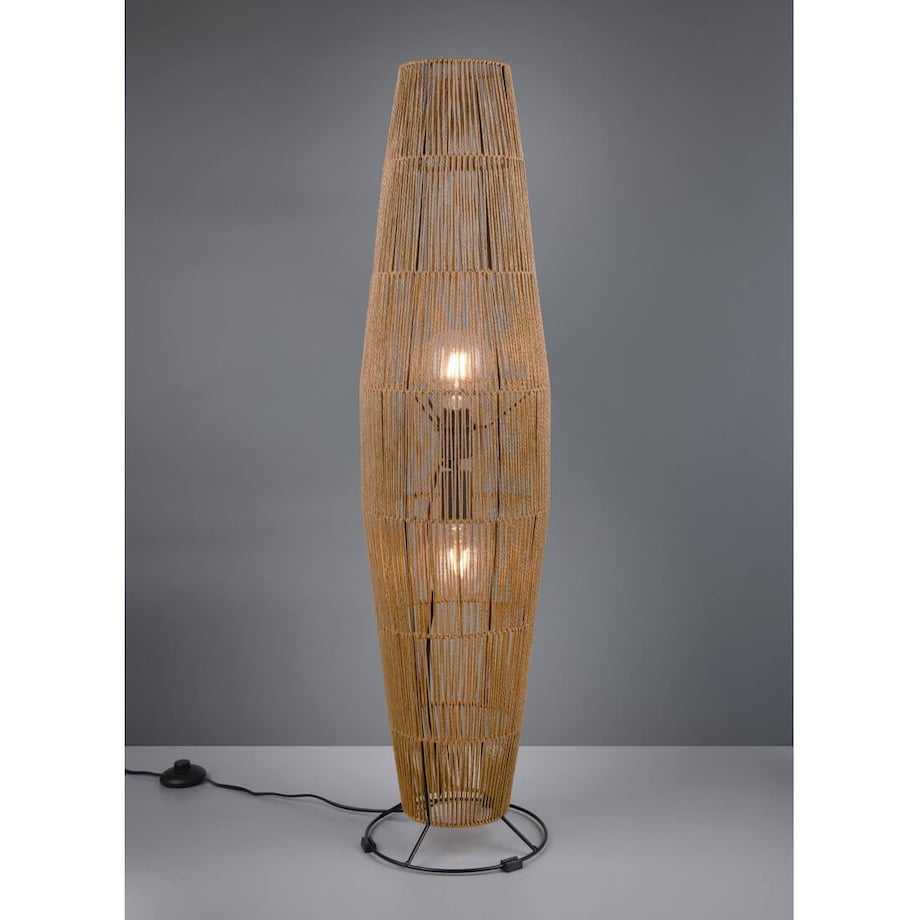 Ekologiczna lampa podłogowa Miki R41102026 RL Light papier brązowa