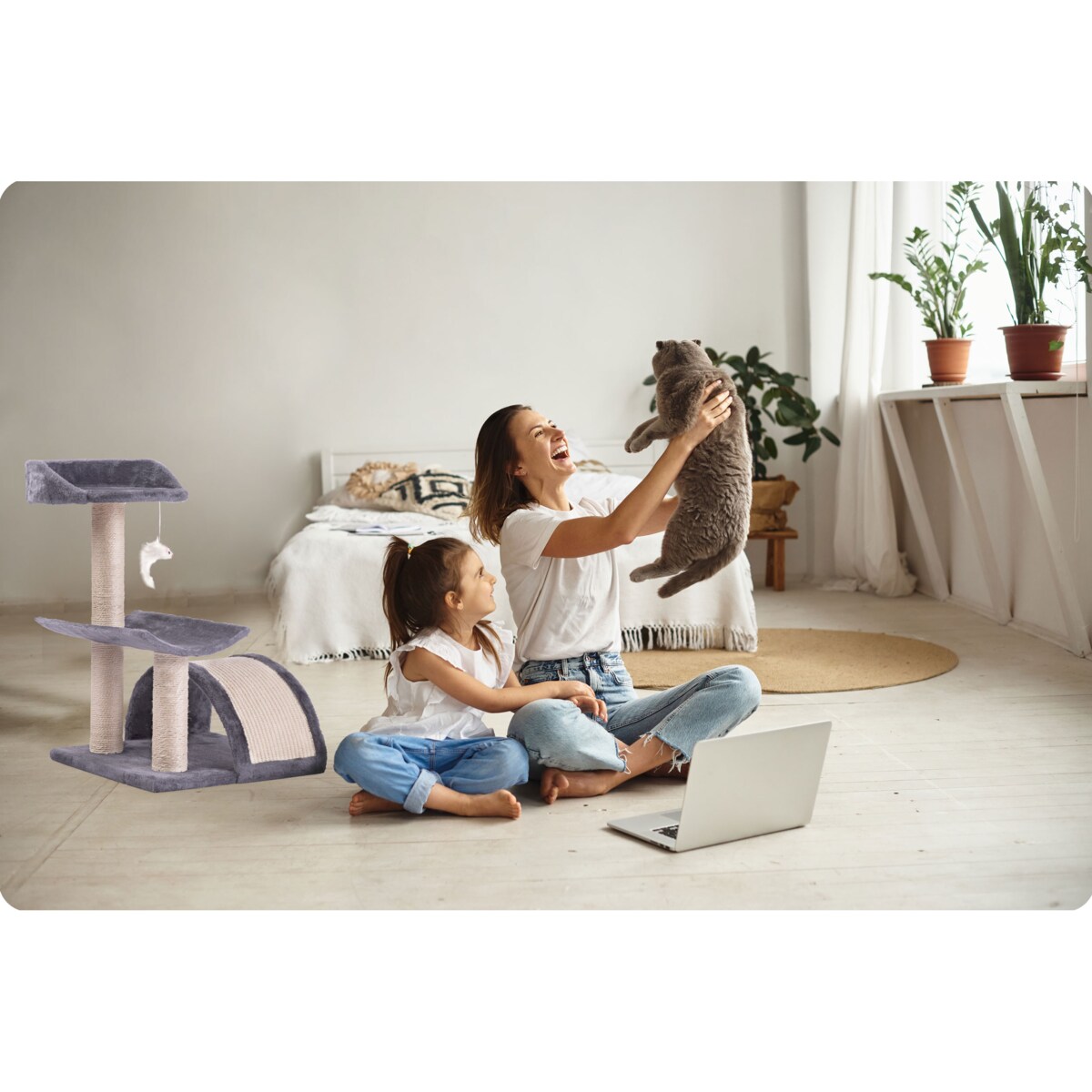 Drapak dla kota domek zabawka legowisko 58cm Pethaus