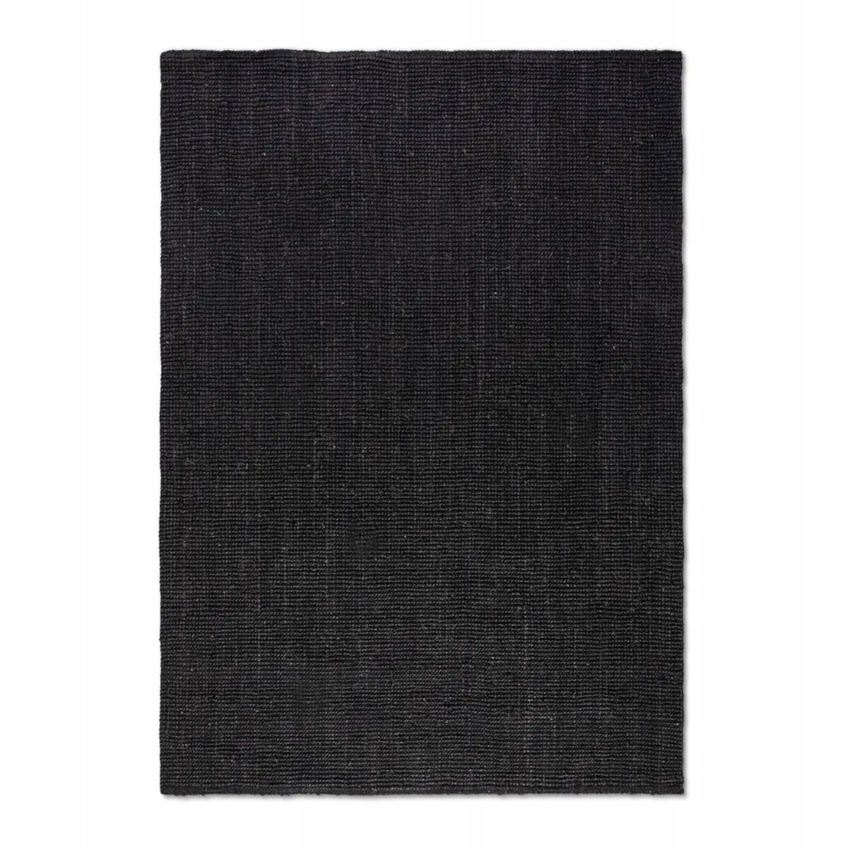 Dywan jutowy do salonu 190x280cm, naturalny czarny dywan z juty