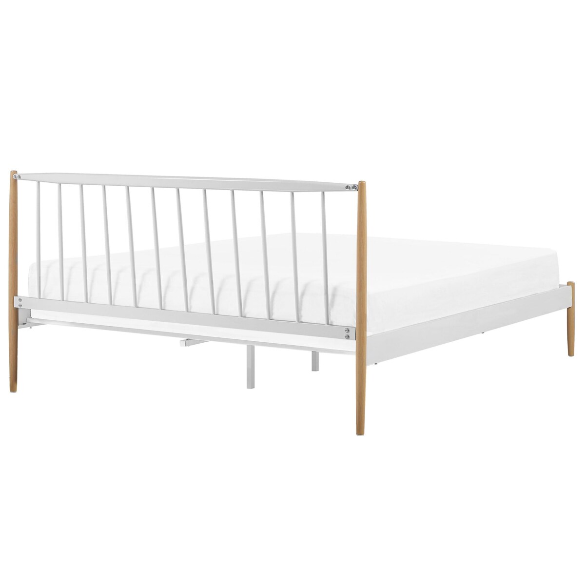 Łóżko metalowe 180 x 200 cm białe MAURS