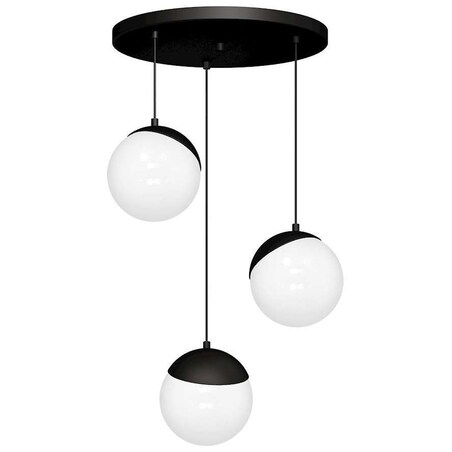 Loftowa LAMPA wisząca SFERA WOOD MLP5425 Milagro skandynawska OPRAWA szklane kule ZWIS kaskada biała drewno