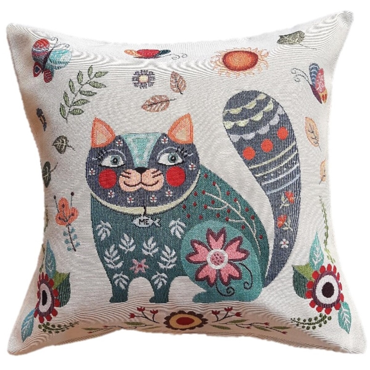 Poszewka Na Poduszkę Jasiek 45X45 Cm Żakardowa Dekoracyjna Ozdobna Gattino