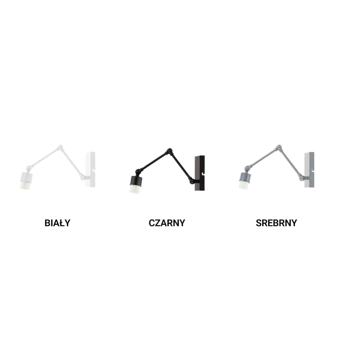 Kinkiet przegubowy lampa ścienna lampa na ścianę regulowany z abażurem walec SOUL