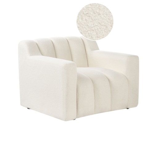 Fotel AGERUP Boucle Złamana biel