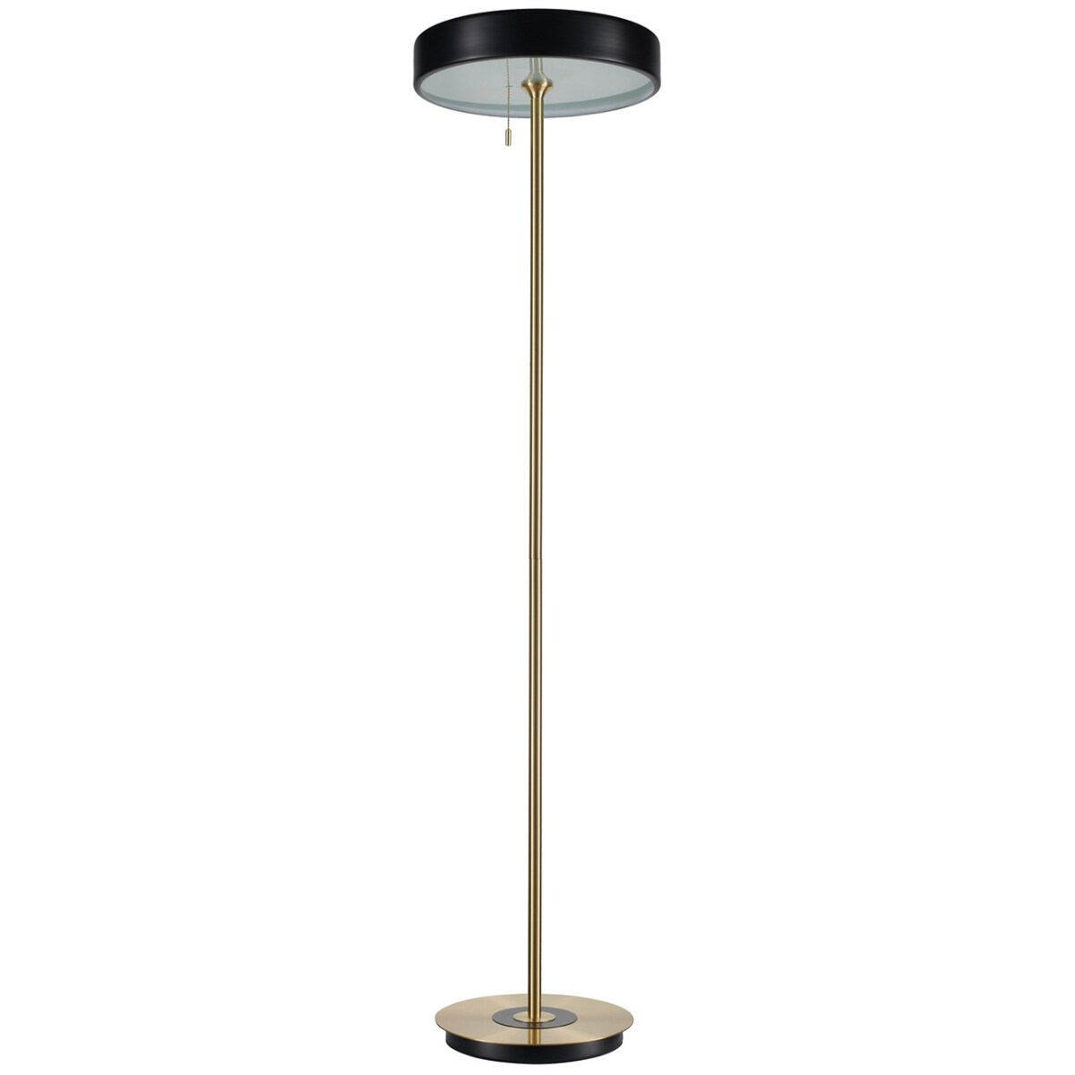LAMPA podłogowa KKST-MF8872 BLACK okrągła OPRAWA metalowa czarna złota